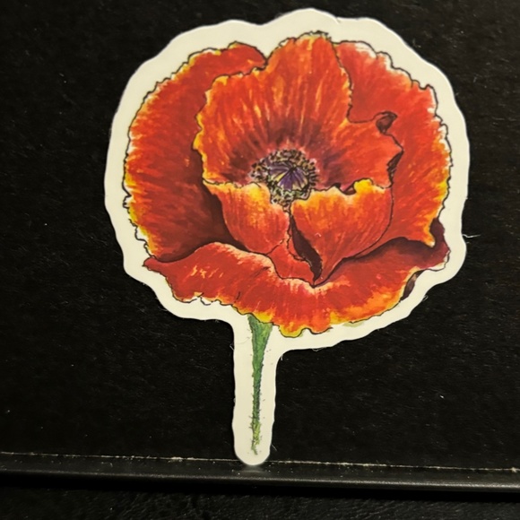 ORANGE FLOWER STICKER - Picture 1 of 1